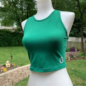 BuffBunny Collection Green Logo Crop Tank Top Crop Size M Medium